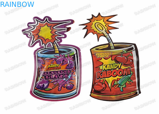 3.5g 7g 14g 28g ถุงขนมป้องกันกลิ่นรูปพิเศษ Die Cut Mylar Pouches