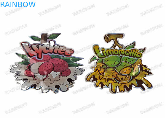 3.5g 7g 14g 28g ถุงขนมป้องกันกลิ่นรูปพิเศษ Die Cut Mylar Pouches