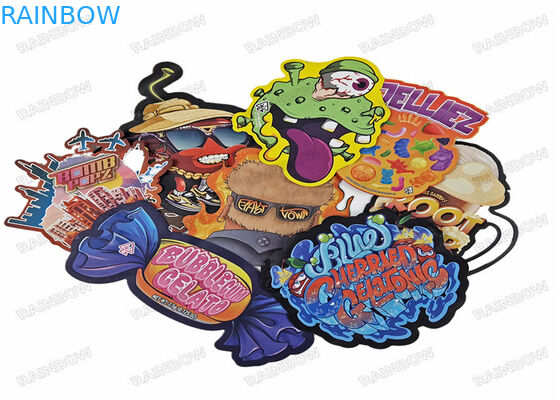 ถุง Mylar ที่กินได้ Die Cut ถุงพลาสติกรูปทรงพิเศษพร้อมถุง Ziplock 3.5g Candy Cookie