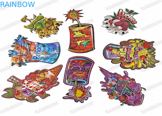 ถุง Mylar ที่กินได้ Die Cut ถุงพลาสติกรูปทรงพิเศษพร้อมถุง Ziplock 3.5g Candy Cookie