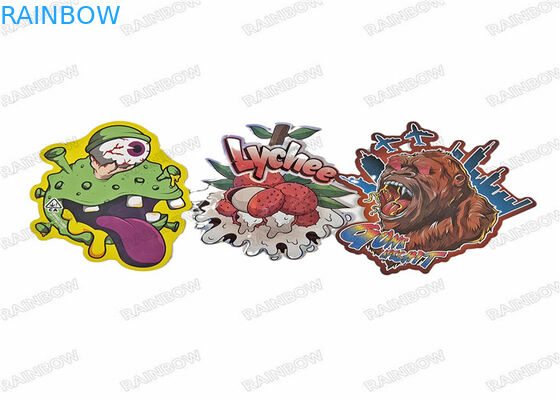 ถุง Mylar ที่กินได้ Die Cut ถุงพลาสติกรูปทรงพิเศษพร้อมถุง Ziplock 3.5g Candy Cookie