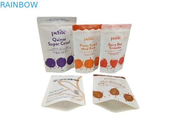 กระดาษคราฟท์ย่อยสลายได้ยืนถุงถุงบรรจุภัณฑ์อาหาร