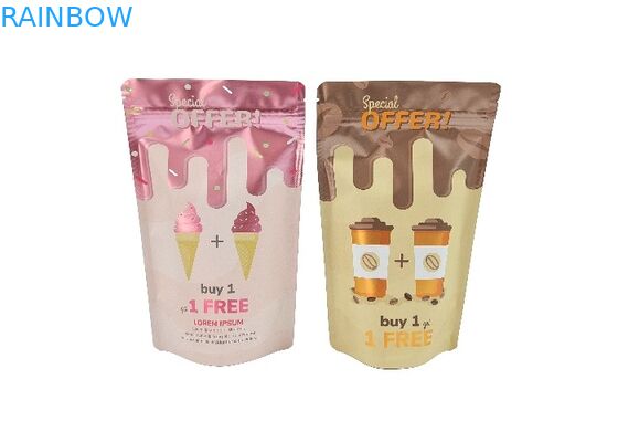 เคลือบโลหะยืนขึ้นถุงอาหารที่กำหนดเองบรรจุภัณฑ์ชาอลูมิเนียมฟอยล์ถุง Mylar