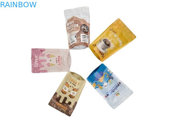 อลูมิเนียมฟอยล์พลาสติกยืนขึ้นกระเป๋ากลิ่นหลักฐานผนึกถุง Mylar Ziplock