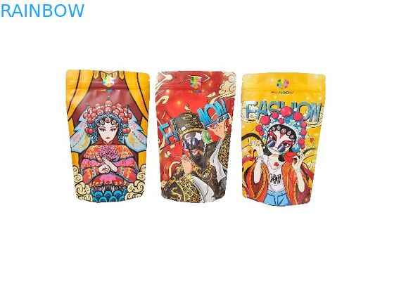 อาหารถั่วลิสงขนมถั่วที่เก็บขนมยืนขึ้นถุงอาหาร Mylar พร้อม Ziplock ผนึก