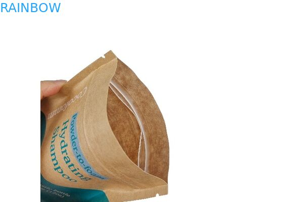 ขายส่งกระดาษคราฟท์สีน้ำตาล Doypack กลิ่นพิสูจน์บรรจุภัณฑ์กินได้ยืนขึ้นถุง