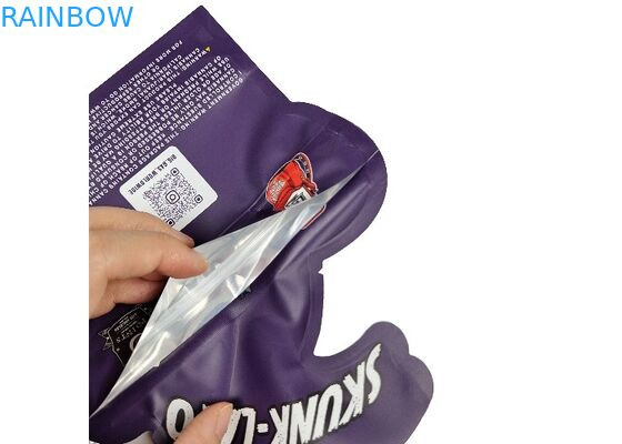 ถุงฟอยล์ Ziplock พลาสติกรูปทรงพิเศษ Die Cut ไม่สม่ำเสมอ 3.5g 7g 14g