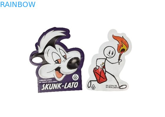 โลโก้ที่กำหนดเองจุด UV พิมพ์ซิปล็อคกระเป๋า Mylar ถุงไดคัทซีลความร้อนด้วยตนเองสำหรับบรรจุอาหาร