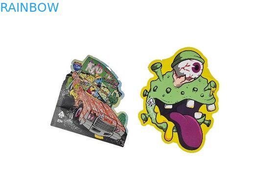 โลโก้ที่กำหนดเองจุด UV พิมพ์ซิปล็อคกระเป๋า Mylar ถุงไดคัทซีลความร้อนด้วยตนเองสำหรับบรรจุอาหาร