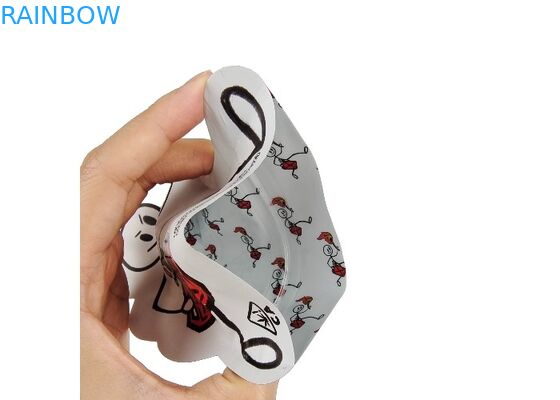 Soft Touch Smell Proof 3.5g Die Cut Mylar Bags บรรจุภัณฑ์โฮโลแกรมกินได้