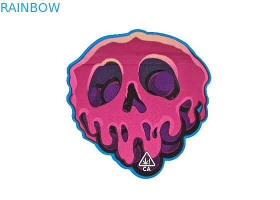 3.5g - 28g โฮโลแกรมอลูมิเนียมฟอยล์ถุง Mylar พื้นผิวด้านรูปร่างพิเศษผิดปกติ