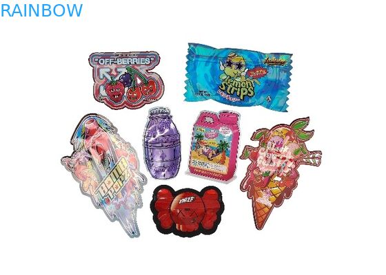 พิมพ์แบบกำหนดเอง 3.5g Die Cut Mylar Bag Matte Smell Proof Child Proof Ziplock