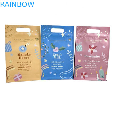 การพิมพ์ดิจิตอลตามสั่ง เบลล์ส่วนตัว ของขวัญสปา เงินธรรมชาติ Epsom Salt Bath Salts กระเป๋าบรรจุ Mylar Bag สําหรับ 250g Body Scrub