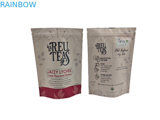 การพิมพ์ดิจิตอล 4 oz กระเป๋าพลาสติกกันกลิ่นชา