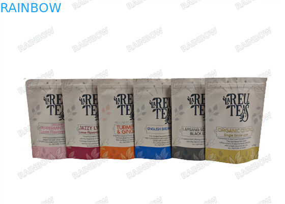 การพิมพ์ดิจิตอล 4 oz กระเป๋าพลาสติกกันกลิ่นชา