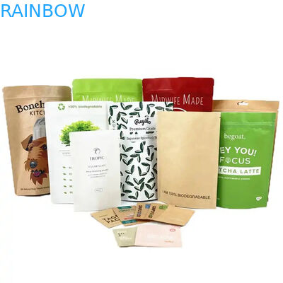 กระเป๋ากระดาษ Kraft ที่ปิดได้ด้วยความร้อน สําหรับผลิตภัณฑ์อาหาร กระเป๋ากระเป๋ากระเป๋ากระเป๋ากระเป๋ากระเป๋าอาหารสัตว์เลี้ยง