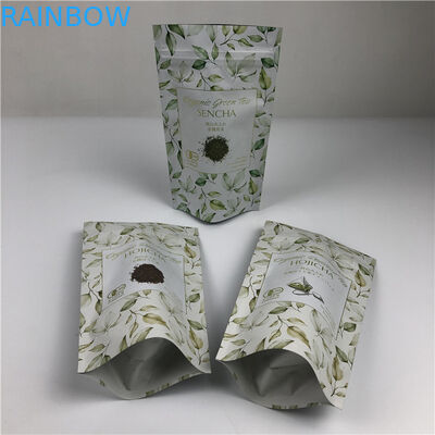 กระเป๋าพิมพ์ดิจิตอลที่กําหนดเอง โลโก้โลหะทอง สูงกระเป๋าบรรจุชา