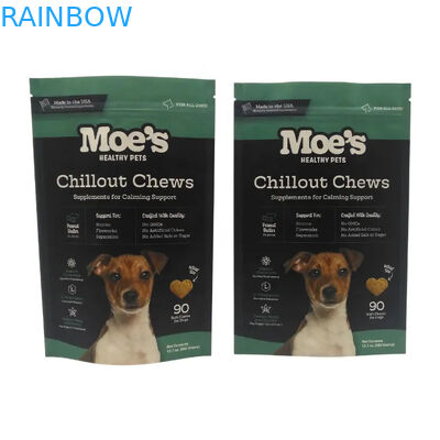 ซิปเปอร์กระเป๋าอาหารสัตว์เลี้ยงในสี CMYK สําหรับการเก็บอาหารสัตว์เลี้ยงที่ยาวนาน