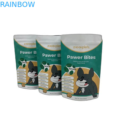 ซิปเปอร์กระเป๋าอาหารสัตว์เลี้ยงในสี CMYK สําหรับการเก็บอาหารสัตว์เลี้ยงที่ยาวนาน