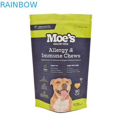 กระเป๋าอาหารสัตว์เลี้ยงที่สามารถนําไปใช้ได้หลายครั้ง สําหรับบรรจุขวดที่ยืนด้วยล็อกซิป