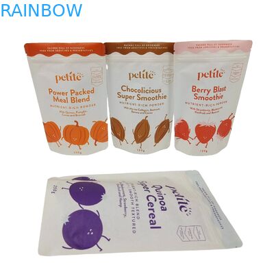 กระเป๋าสะพายอาหารแบบย่อยสลายด้วย Ziplock Custom Logo Printed Doypack สําหรับกระเป๋าสะพายกาแฟชา