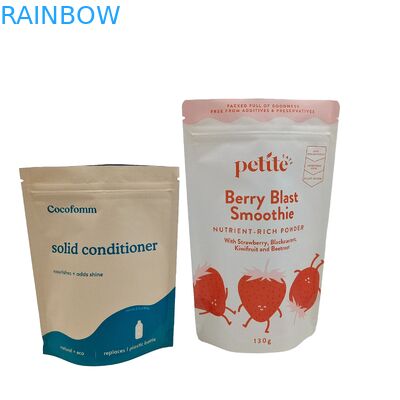 กระเป๋าสะพายอาหารแบบย่อยสลายด้วย Ziplock Custom Logo Printed Doypack สําหรับกระเป๋าสะพายกาแฟชา