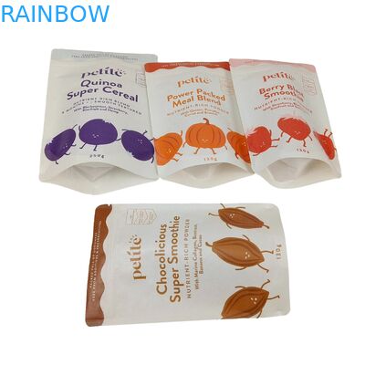 กระเป๋าสะพายชีวภาพแบบ Custom Ziplock Matte กระเป๋าสะพายอะลูมิเนียม โฟลยอลูมิเนียม สามารถปิดใหม่ได้ อาหารเกรด กาแฟ ถั่ว ชา มะเขือเทศ ดอยแพ็ค