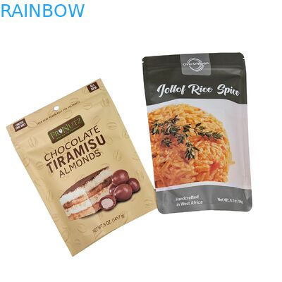 โลโก้ขายส่งที่กําหนดเอง พิมพ์อาหาร เกรด ช็อคโกแลต แพคเกจ อาหารว่าง ซิปเปอร์ ยืนขึ้น กระเป๋าพลาสติก