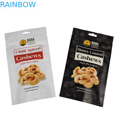 250g 500g Custom Cashew Nut Doypack โฟลยอลูมิเนียม Ziplock พลาสติกบรรจุกระเป๋าซิปสําหรับอาหารว่าง