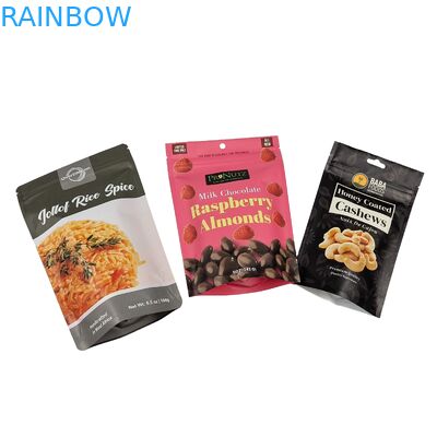 250g 500g Custom Cashew Nut Doypack โฟลยอลูมิเนียม Ziplock พลาสติกบรรจุกระเป๋าซิปสําหรับอาหารว่าง