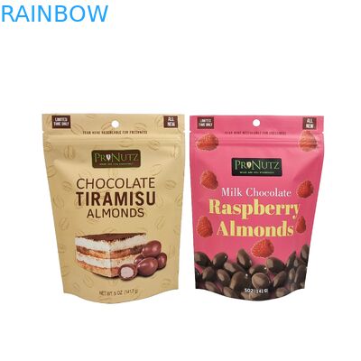 ซิปล็อค Mylar กระเป๋าที่มีหน้าต่างโปร่งสําหรับถั่วคาชิว