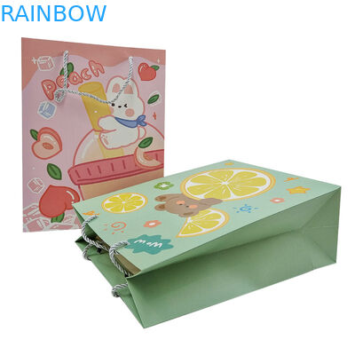 ขายปลีก โลโก้พิมพ์ตามสั่ง กระเป๋ากระดาษของขวัญหรูหรา ขายปลีก ร้านช็อปปิ้ง กระเป๋ากระดาษ