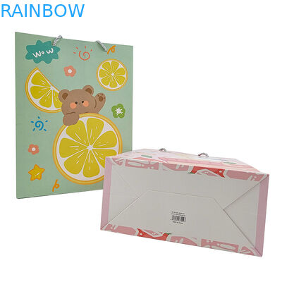 ขายปลีก โลโก้พิมพ์ตามสั่ง กระเป๋ากระดาษของขวัญหรูหรา ขายปลีก ร้านช็อปปิ้ง กระเป๋ากระดาษ