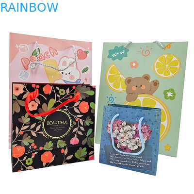 ขายปลีก โลโก้พิมพ์ตามสั่ง กระเป๋ากระดาษของขวัญหรูหรา ขายปลีก ร้านช็อปปิ้ง กระเป๋ากระดาษ