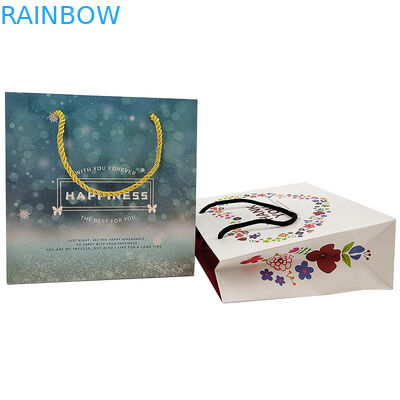 กระเป๋ากระดาษช็อปปิ้งที่กําหนดเอง โลโก้พิมพ์ สามารถรีไซเคิลได้ สามารถละลายได้ด้วยชีวภาพ สีน้ําตาล แพ็คกระดาษธรรมดา กระเป๋ากระดาษ Kraft ด้วยกระเป๋ากระดาษบิด