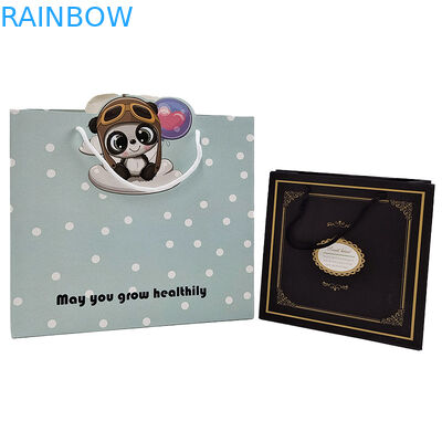 กระดาษเชือกเชือก Kraft กระดาษกระเป๋าจับ กระเป๋าเชือกรับการปรับแต่ง สี กระดาษบิด