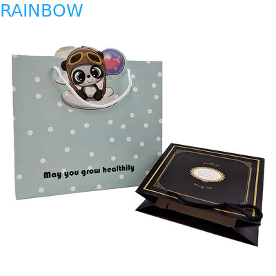 กระดาษเชือกเชือก Kraft กระดาษกระเป๋าจับ กระเป๋าเชือกรับการปรับแต่ง สี กระดาษบิด