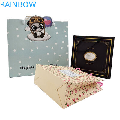 กระดาษเชือกเชือก Kraft กระดาษกระเป๋าจับ กระเป๋าเชือกรับการปรับแต่ง สี กระดาษบิด