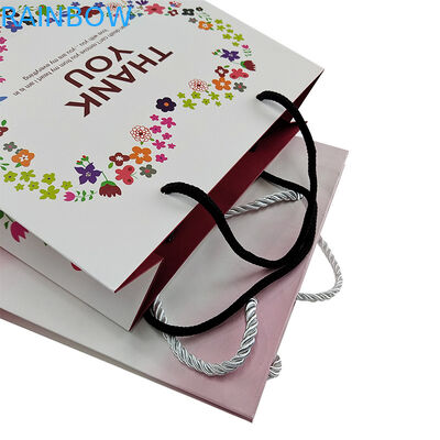 คุณภาพดี สามารถนําไปใช้ใหม่ได้ รับแต่งแบบ แฟนซี สตริง แฮนด์ช้อปปิ้ง กระเป๋ากระดาษ