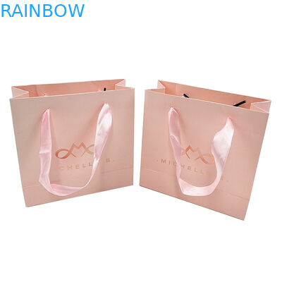 ล็อกโก้พิมพ์ตามสั่ง กระเป๋ากระดาษของขวัญสีขาวดํา สวย ผ้าหรู กระเป๋าช้อปกระดาษบูติก