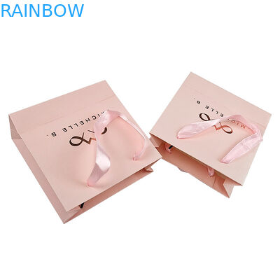 ล็อกโก้พิมพ์ตามสั่ง กระเป๋ากระดาษของขวัญสีขาวดํา สวย ผ้าหรู กระเป๋าช้อปกระดาษบูติก