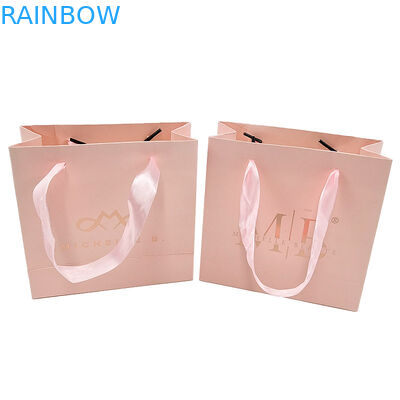 ล็อกโก้พิมพ์ตามสั่ง กระเป๋ากระดาษของขวัญสีขาวดํา สวย ผ้าหรู กระเป๋าช้อปกระดาษบูติก