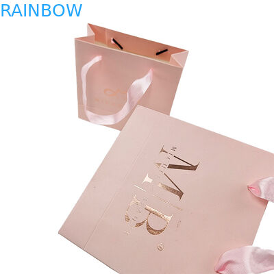 ล็อกโก้พิมพ์ตามสั่ง กระเป๋ากระดาษของขวัญสีขาวดํา สวย ผ้าหรู กระเป๋าช้อปกระดาษบูติก