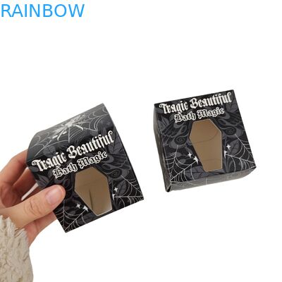 คุณภาพสูง Custom ตารางกล่องกระดาษดํากับหน้าพิเศษ ช่องว่างกระจกอาหารบรรจุกล่องของขวัญกระดาษกระดาษกระดาษขาว