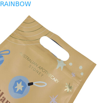 การออกแบบตามสั่ง พิมพ์เมทสี่เหลี่ยม ด้านล่างเรียบ ด้านข้าง Gusset พลาสติก Mylar Foil Logo Packaging Bag Easy Tear Zipper Bags