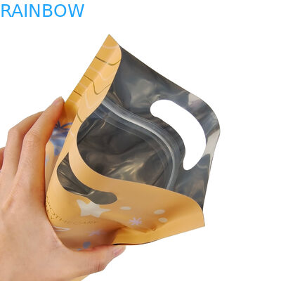 การออกแบบตามสั่ง พิมพ์เมทสี่เหลี่ยม ด้านล่างเรียบ ด้านข้าง Gusset พลาสติก Mylar Foil Logo Packaging Bag Easy Tear Zipper Bags