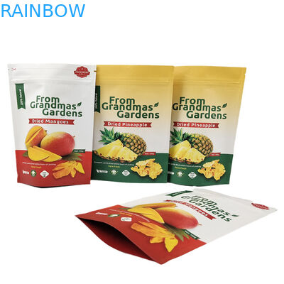 สัญลักษณ์ที่กําหนดเอง กระดาษ Kraft ถุงยืน อาหารเกรด Biodegradable กลิ่นกันกระเป๋าที่มีสัญลักษณ์