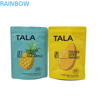 พลาสติกที่พิมพ์ตามสั่ง สน็อก มะม่วงปะรด ผลไม้แห้ง กระเป๋า Mylar ที่ปิดใหม่ได้