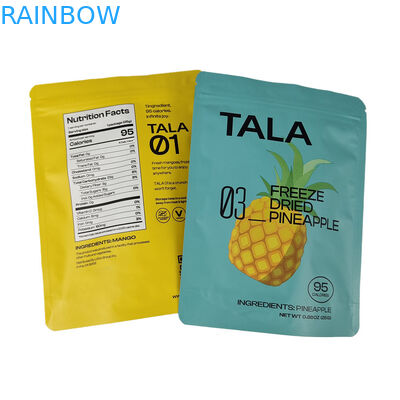 พลาสติกที่พิมพ์ตามสั่ง สน็อก มะม่วงปะรด ผลไม้แห้ง กระเป๋า Mylar ที่ปิดใหม่ได้