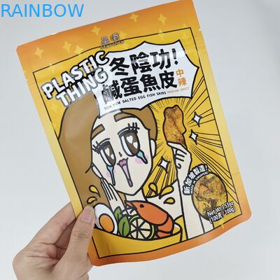 โลโก้ที่กําหนดเอง พิมพ์ ซีปล็อคอลอลูมิเนียมฟอยล์ Mylar ยืนขึ้นกระเป๋าสําหรับอาหาร อาหารว่าง กระเป๋าบรรจุของหวาน